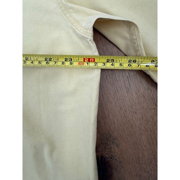 L.L. Bean Mens Pale Yellow Traditional Fit Flap Pocket Button Down Shirt Size L - Picture 5 of 6